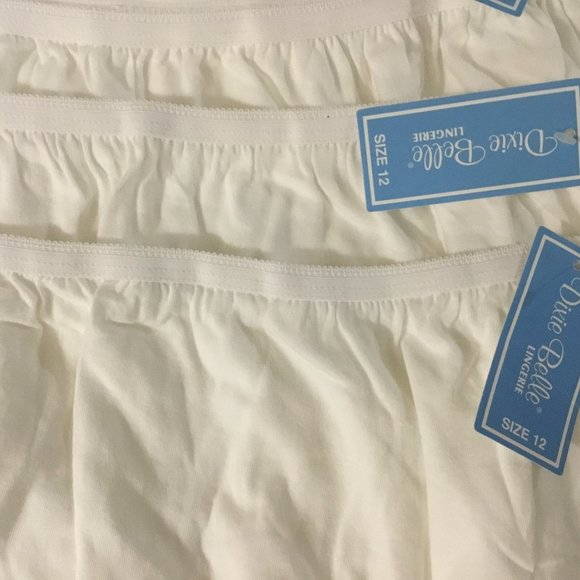 Dixie Belle Underwear 7 pair of Panties White Full Figure NEW Plus Queen Size 12 - Picture 4 of 10